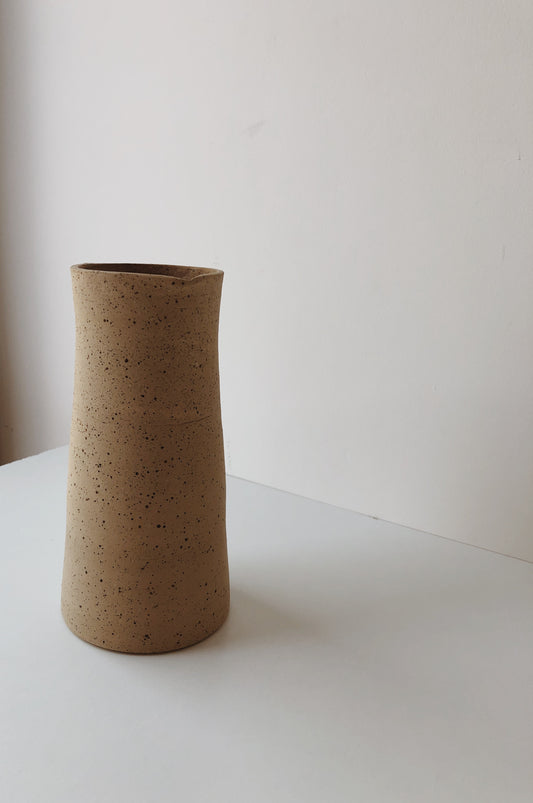 Raw speckled carafe